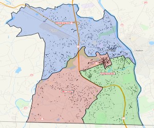  Image of new district lines for middle schools